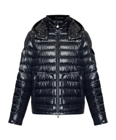 Moncler Lauros Hooded Down Jacket In Blue