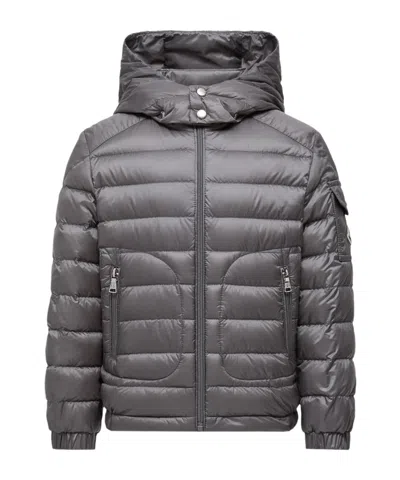 Moncler Kids' Lauros Hooded Down Jacket In Gray