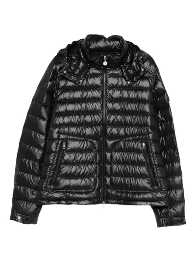 Moncler Lauros Hooded Short Down Jacket Clothing In Black