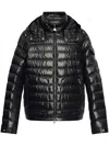 Moncler Men's Lauros Hooded Short Down Jacket In Blue