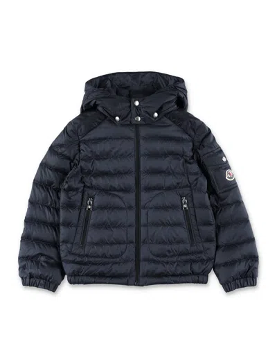 Moncler Lauros Hooded Down Jacket For Kids In Blue