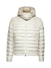 Moncler Ivory Lauros Short Hooded Down Jacket In White
