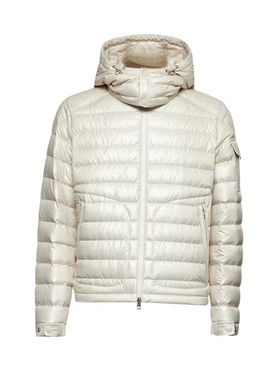 MONCLER MONCLER LAUROS LOGO PATCH ZIP-UP HOODED JACKET