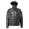Moncler Lauros Padded Down Jacket In Black Polyester In Black