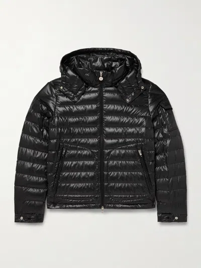 Moncler Lauros Quilted Shell Hooded Down Jacket In Black