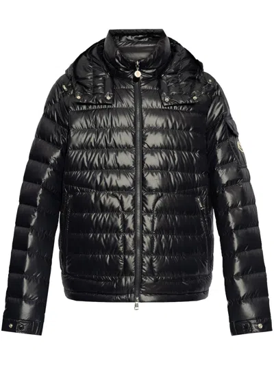 Moncler Lauros Short Down Jacket In Navy