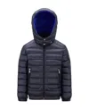 Moncler Laurus Padded Hooded Jacket In Blue