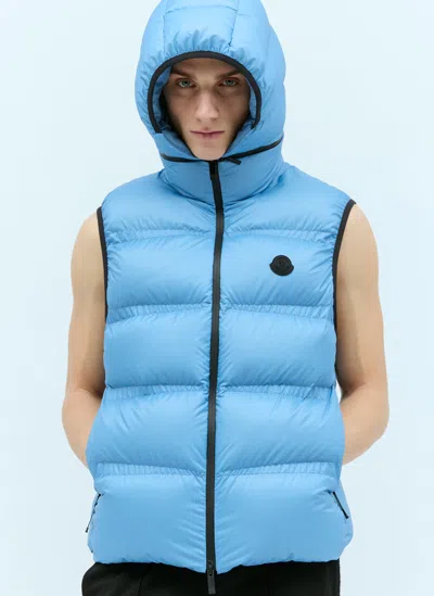 Moncler Lausen Down Gilet In Blue