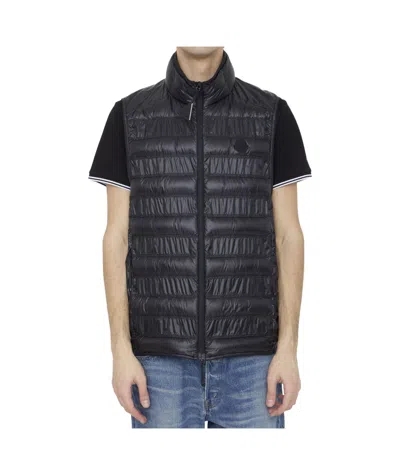 Moncler Lautaret Zip-up Down Vest In Black