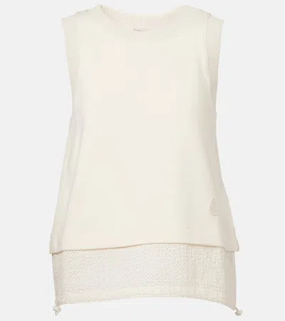 MONCLER LAYERED COTTON TANK TOP