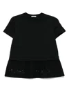 Moncler Layered-effect T-shirt In Black