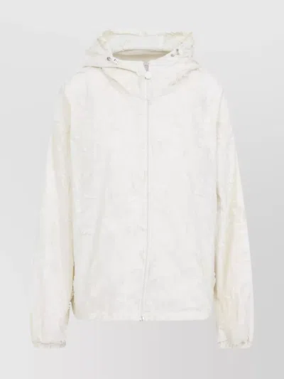 MONCLER LEAF EMBELLISHED HOODED JACKET