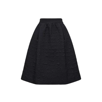 Moncler Leaf-quilted Padded A-line Skirt, Women, Blue, Size: 42