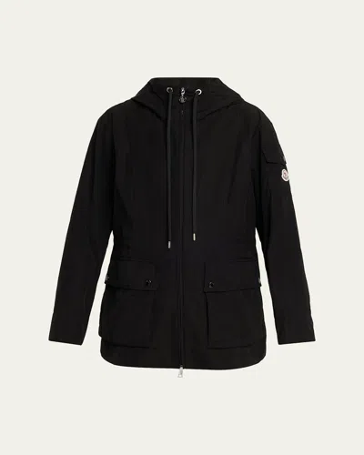 Moncler Leandro Hooded Parka In Black