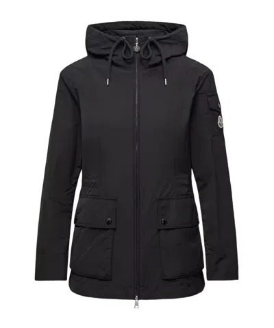 Moncler Leandro Hooded Parka In Blue