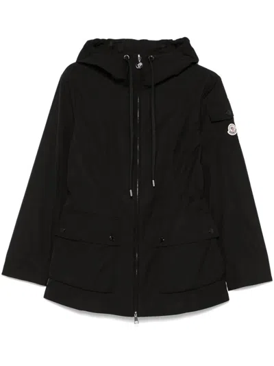 Moncler Leandro Hooded Parka Jacket Clothing In Black