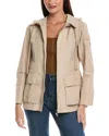 Moncler Leandro Parka Jacket In Brown