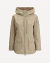 Moncler Leandro Parka Jacket In Neutral