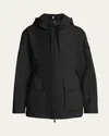 Moncler Leandro Short Parka Coat In Black