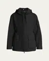Moncler Leandro Short Hooded Parka In Black