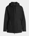 Moncler Leandro Short Hooded Parka In Black