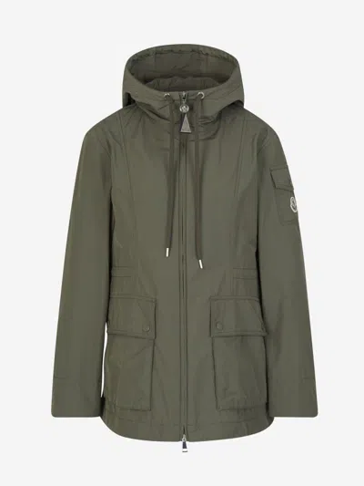 Moncler Leandro Technical Jacket In Dark Green