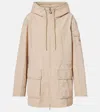 Moncler Leandro Technical Poplin Parka In Brown