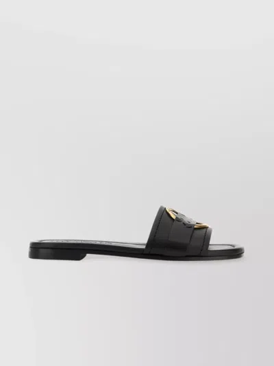Moncler Heeled Sandals Gold-tone Hardware In Black