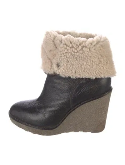 Pre-owned Moncler Leather Boots In Green