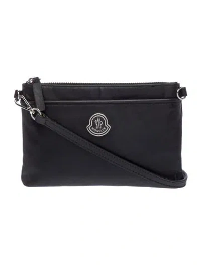 Pre-owned Moncler Leather Crossbody Bag In Black