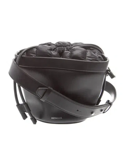 Pre-owned Moncler Leather Crossbody Bag In Black
