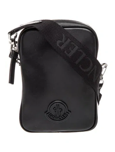 Pre-owned Moncler Leather Crossbody Bag In Black
