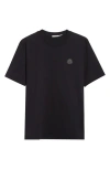 Moncler Logo Patch Crew Neck Short Sleeves T-shirt In Black