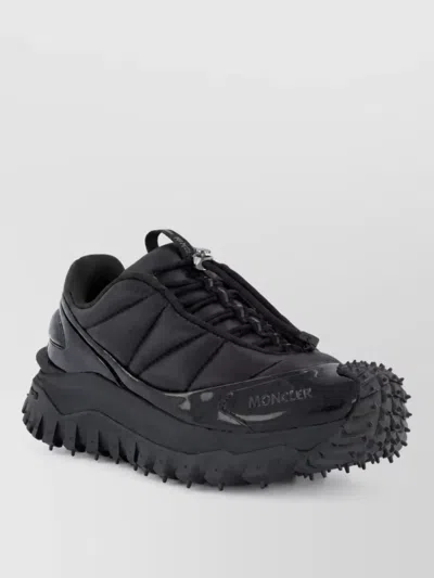 Moncler Leather Low-top Sneakers In Black