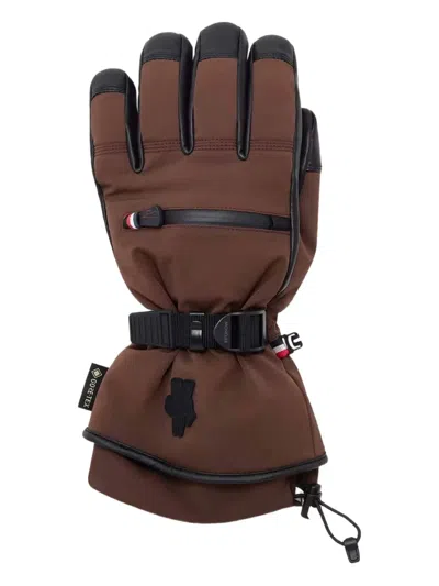 MONCLER LEATHER-PANELS GLOVES