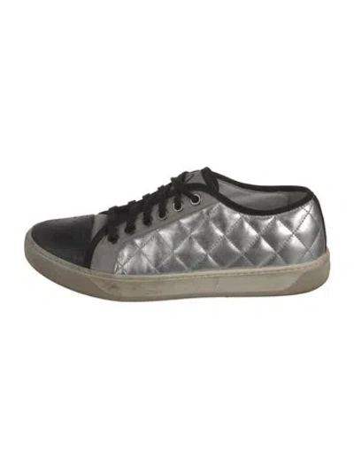 Pre-owned Moncler Leather Patterned Sneakers In Multi
