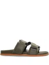 Moncler Mon Nappa Slide In Green