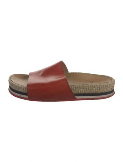 Pre-owned Moncler Leather Slides In Multi