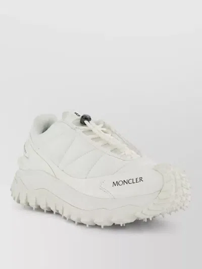 Moncler Leather Slip-on Sneakers In White