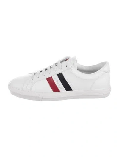 Pre-owned Moncler Leather Sneakers In White