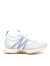 Moncler Low-top Sneakers With Nylon And Leather In White
