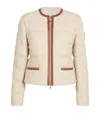Moncler Serinde Wool Blend Down Jacket In Brown