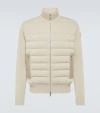Moncler Cotton Quilted Zip Cardigan Sweater In White