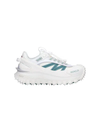 Moncler Leather-trim Sneaker In White