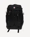 Moncler Leather-trimmed Buckle-fastening Backpack In Black