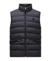 Moncler Treompan Black Padded Gilet In Polyester In Gray
