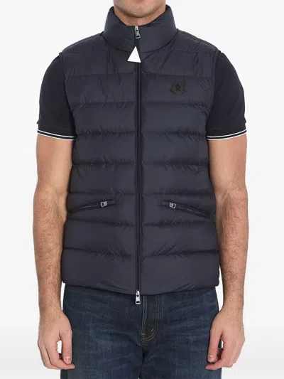 Moncler Lechtal Zip-up Down Gilet In Blu