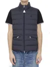 Moncler Lechtal Zip-up Down Gilet In Blu