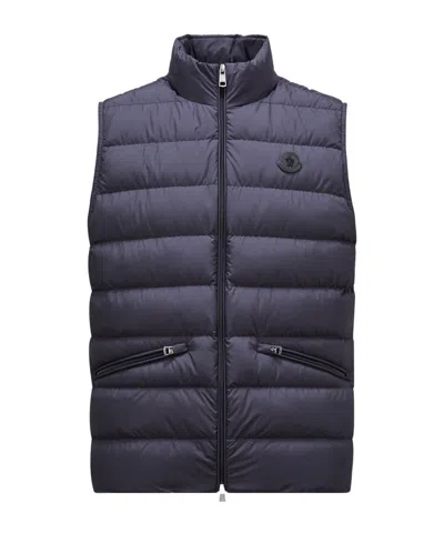 Moncler Lechtal Down Gilet, Men, Blue, Size: 4 In Black