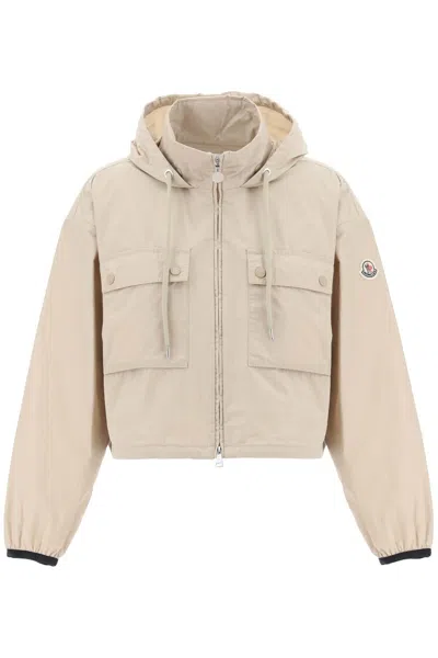 Moncler Leda Windbreaker Jacket In Beige